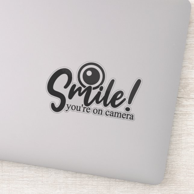 Adesivo Sorria Os Sinais Na Câmera (Detalhe)