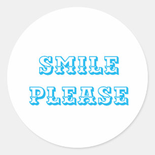 Adesivo Sorria por favor logo