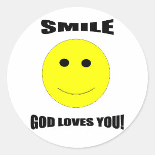 Adesivo Sorria que Deus te ama