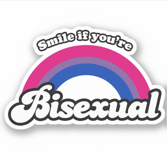 Adesivo Sorria se você é bissexual (Frente)