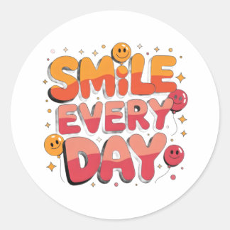 Adesivo Sorria Todos os Dias - Vibrações Positivas