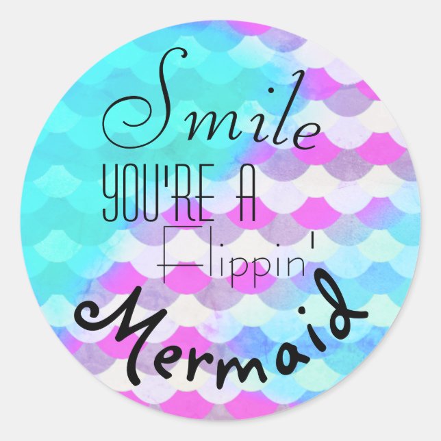 Adesivo Sorria Você é uma Sereia (Frente)