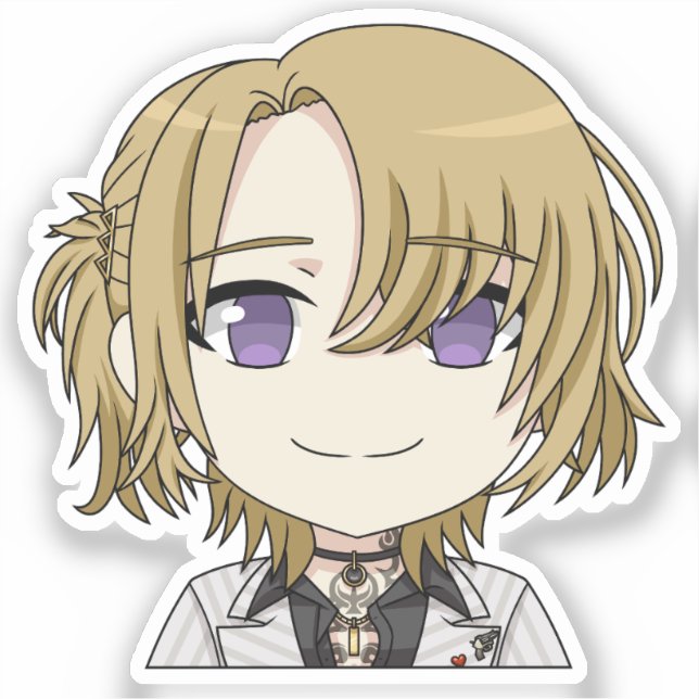Adesivo Sorridente Chibi Luca Kaneshiro (Frente)