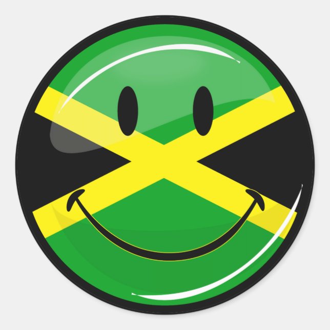 Adesivo Sorrindo bandeira jamaicana (Frente)