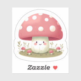 Adesivo Sorrindo Cogumelo