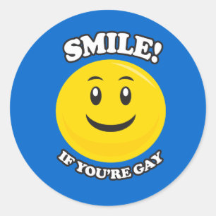 ADESIVO SORRISA SE VOCÊ É GAY