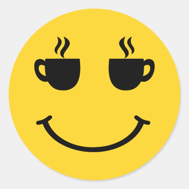 Adesivo Sorriso da Taça do Café (Frente)