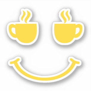 Adesivo Sorriso da Taça do Café