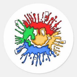 Adesivo Sorriso do tubo de tinta