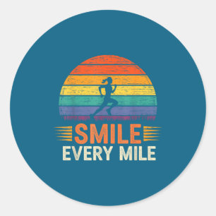 Adesivo Sorriso Engraçado a Cada Milha Corrida Legal Frase