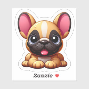 Adesivo Sorriso Kawaii French Bulldog Puppy