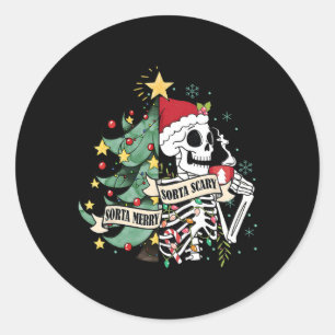 Adesivo Sorta Feliz Sorta Aspiração Esqueleto Neve Natal X