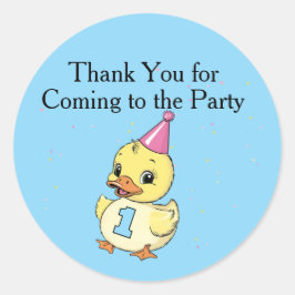 Adesivo Sorte Festa de aniversário de Pato de Pato