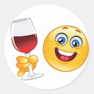 Adesivo sortido de vinho emoji vinheta de Natal de 20
