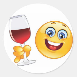 Adesivo sortido de vinho emoji vinheta de Natal de 20