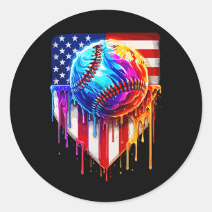 Adesivo Sorvete Bysebyll Bandeira Americana Drip 