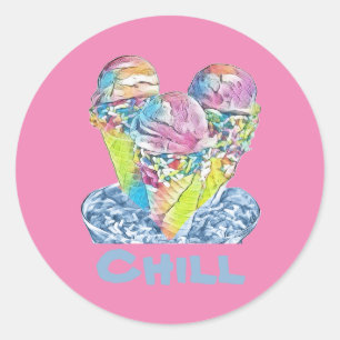 Adesivo Sorvete chill Sticker