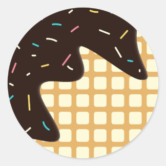 Adesivo Sorvete Chocolate Scratch cone de verão Padrão