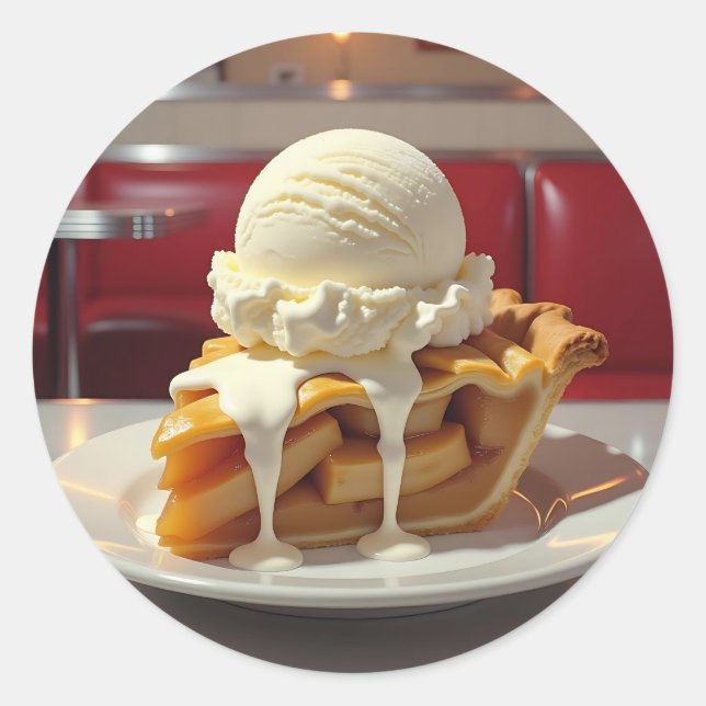 Adesivo Sorvete de Apple Pie e Vanilla no Diner (Frente)