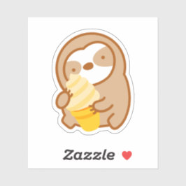 Adesivo Sorvete de baunilha giro Cone Sloth