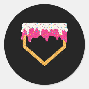 Adesivo Sorvete de beisebol Derrubando Placa Inicial de Ba