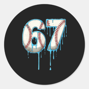 Adesivo Sorvete de Beisebol Drip 67 Seis Sete Meme Número 