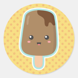 Adesivo Sorvete de Chocolate Fofo