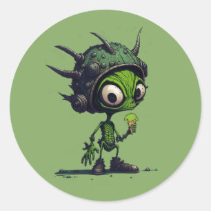 Adesivo Sorvete de Design de cartoon de alienígena de  Leg