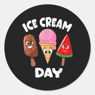 Adesivo Sorvete De Festa De Verão No Dia Do sorvete