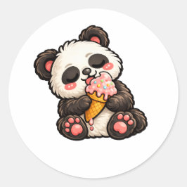 Adesivo Sorvete de Panda Fofo