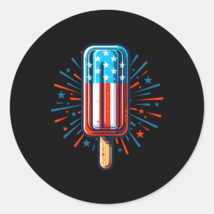 Adesivo Sorvete do Dia 4 de Julho Bandeira Americana Patri