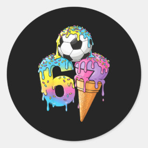Adesivo Sorvete Drip Futebol Infantil Número 67 Meninos Fu