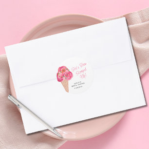 Adesivo Sorvete Escolhido Noiva Personalizado Chá de Noiva