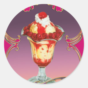 Adesivo Sorvete Framboesa Sundae Doce