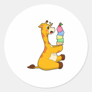 Adesivo Sorvete Giraffe Waffle