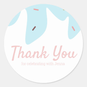 Adesivo Sorvete Glacé de bolso do Rainbow  rosa