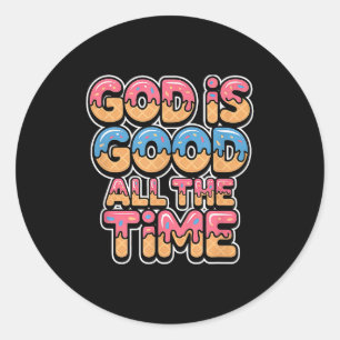 Adesivo Sorvete Gotejante Cristão Deus É Bom O Tempo Todo