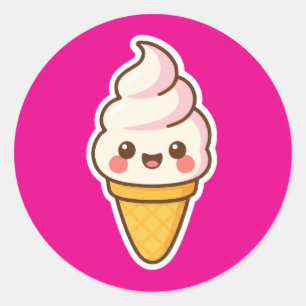 Adesivo Sorvete Kawaii doce