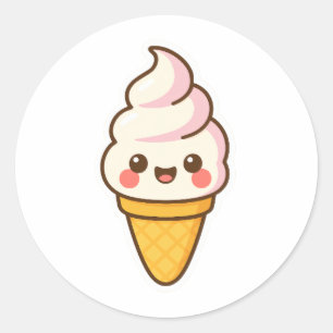 Adesivo Sorvete Kawaii doce