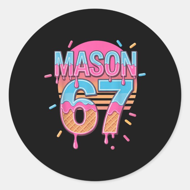 Adesivo Sorvete Mason 67 Meme Bysebyll Drip  (Frente)