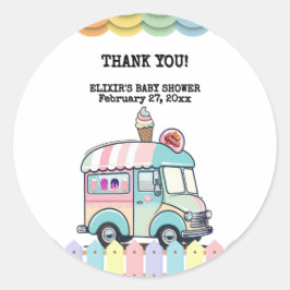 Adesivo Sorvete moderno Chá de fraldas Sprinkles