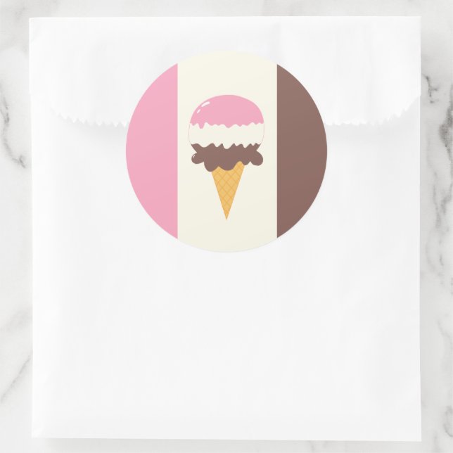 Adesivo Sorvete napolitano Cone (Bolsa)
