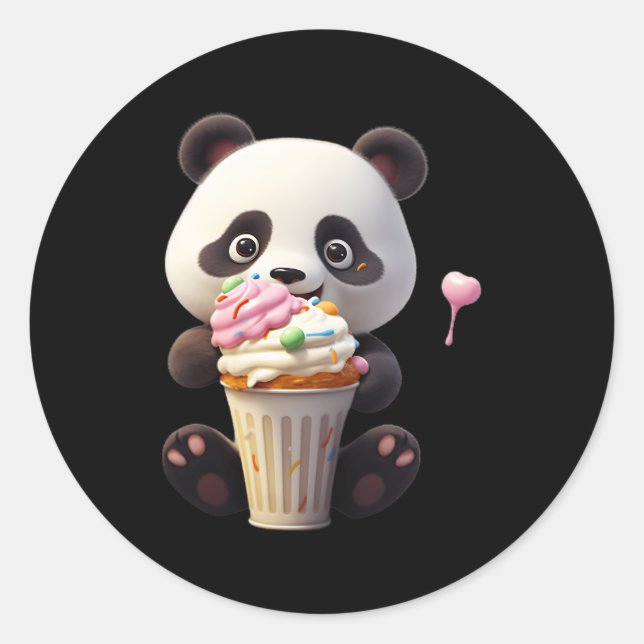 Adesivo Sorvete Panda Bear Delicioso Urso De Teddy Icecrea (Frente)