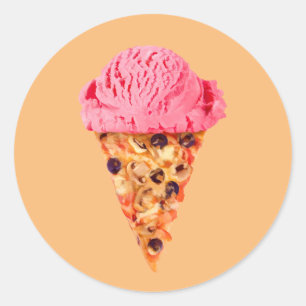 Adesivo sorvete Pizza Classic Round Sticker