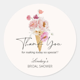 Adesivo Sorvete Recheado Noiva Shower Agradecimento