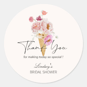 Adesivo Sorvete Recheado Noiva Shower Agradecimento
