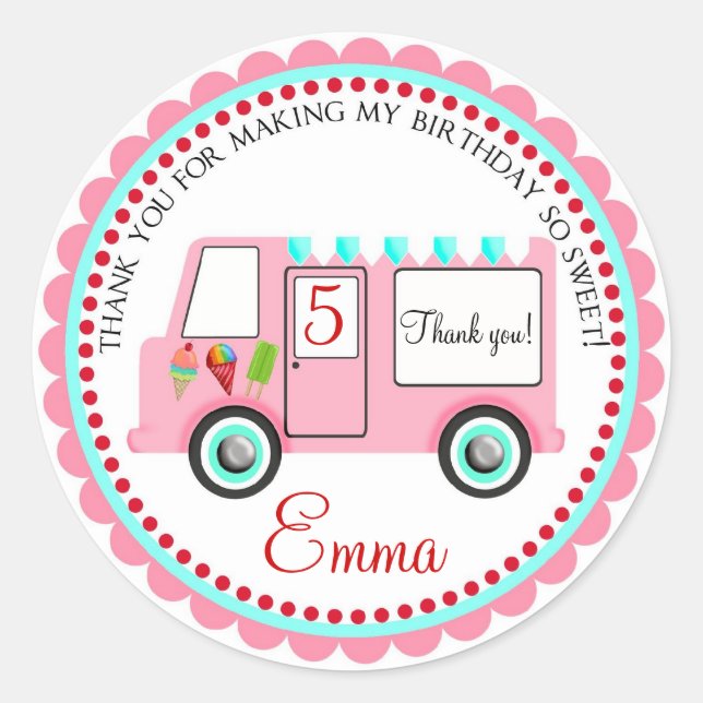 Adesivo Sorvete Truck Stickers (Frente)