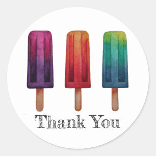 Adesivo Sorvetes bonitos do Popsicle da aguarela