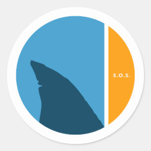 Adesivo SOS salvam nossos mares salvam nossos círculos de