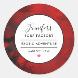 Adesivo Sotaque de Abstrato preto e vermelho moderno